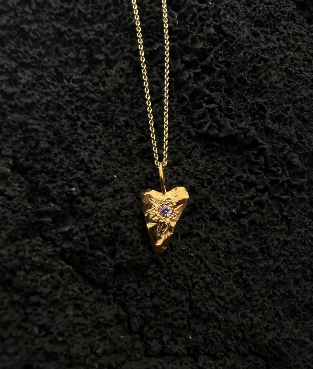 MY HEART Pendant - pink cubic zirkonia