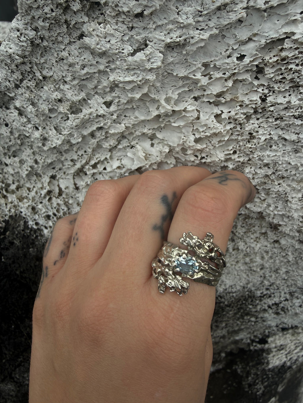 ASSA Ring one of a kind - blue topaz