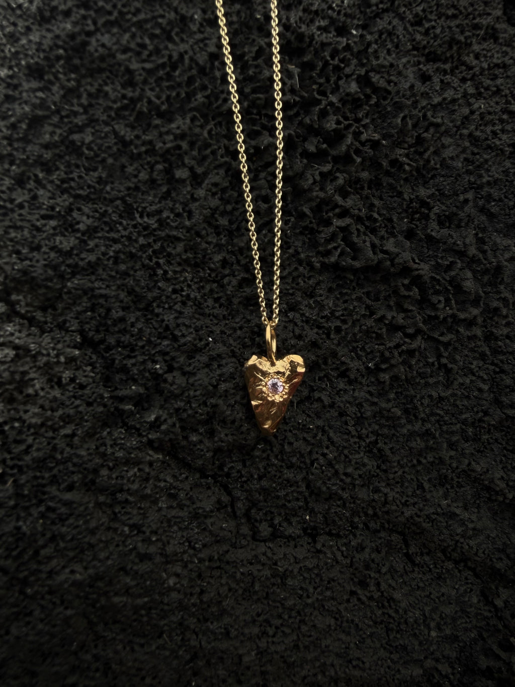 MY HEART Pendant - pink cubic zirkonia
