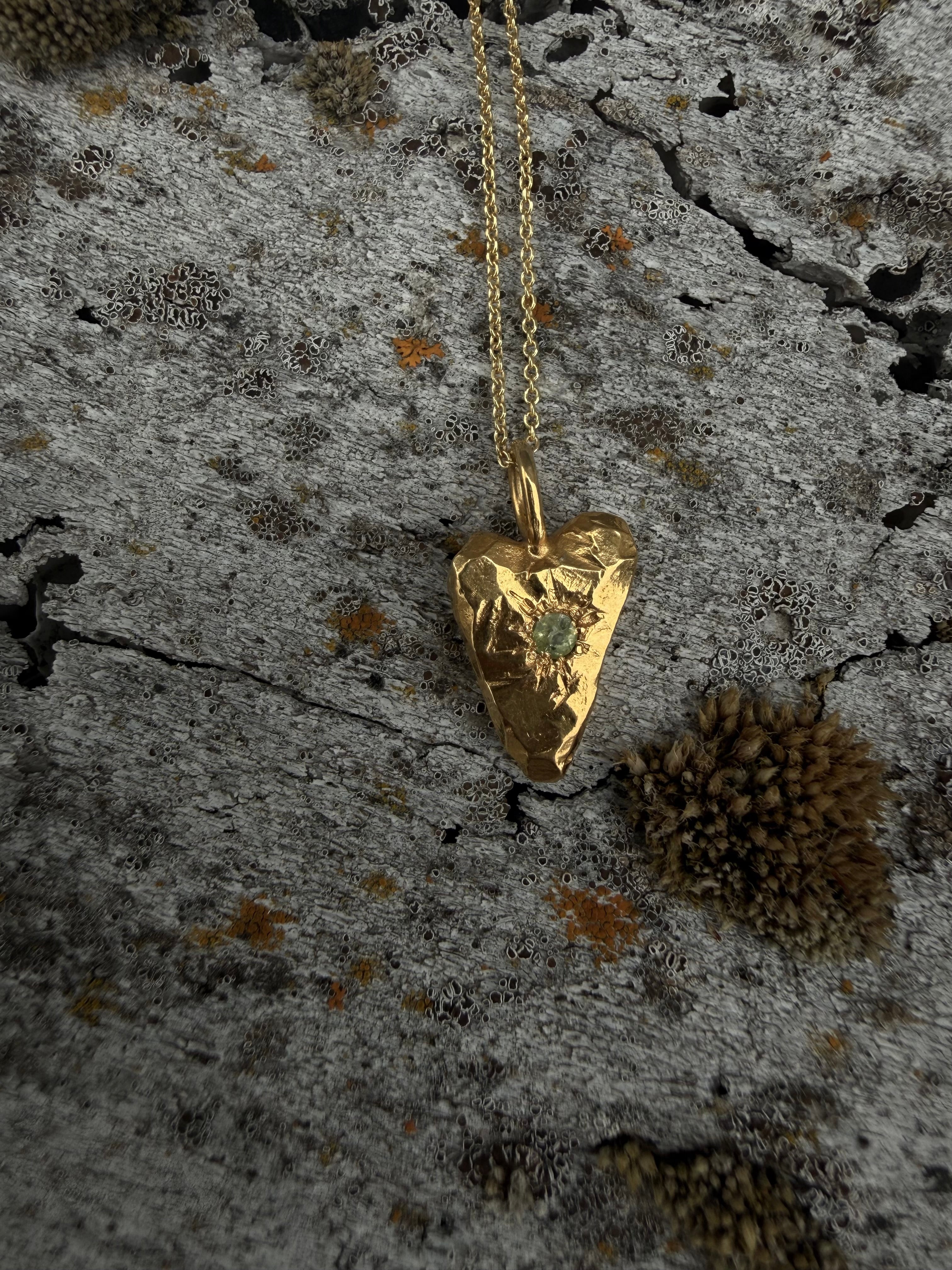 MY HEART Pendant - Green peridot