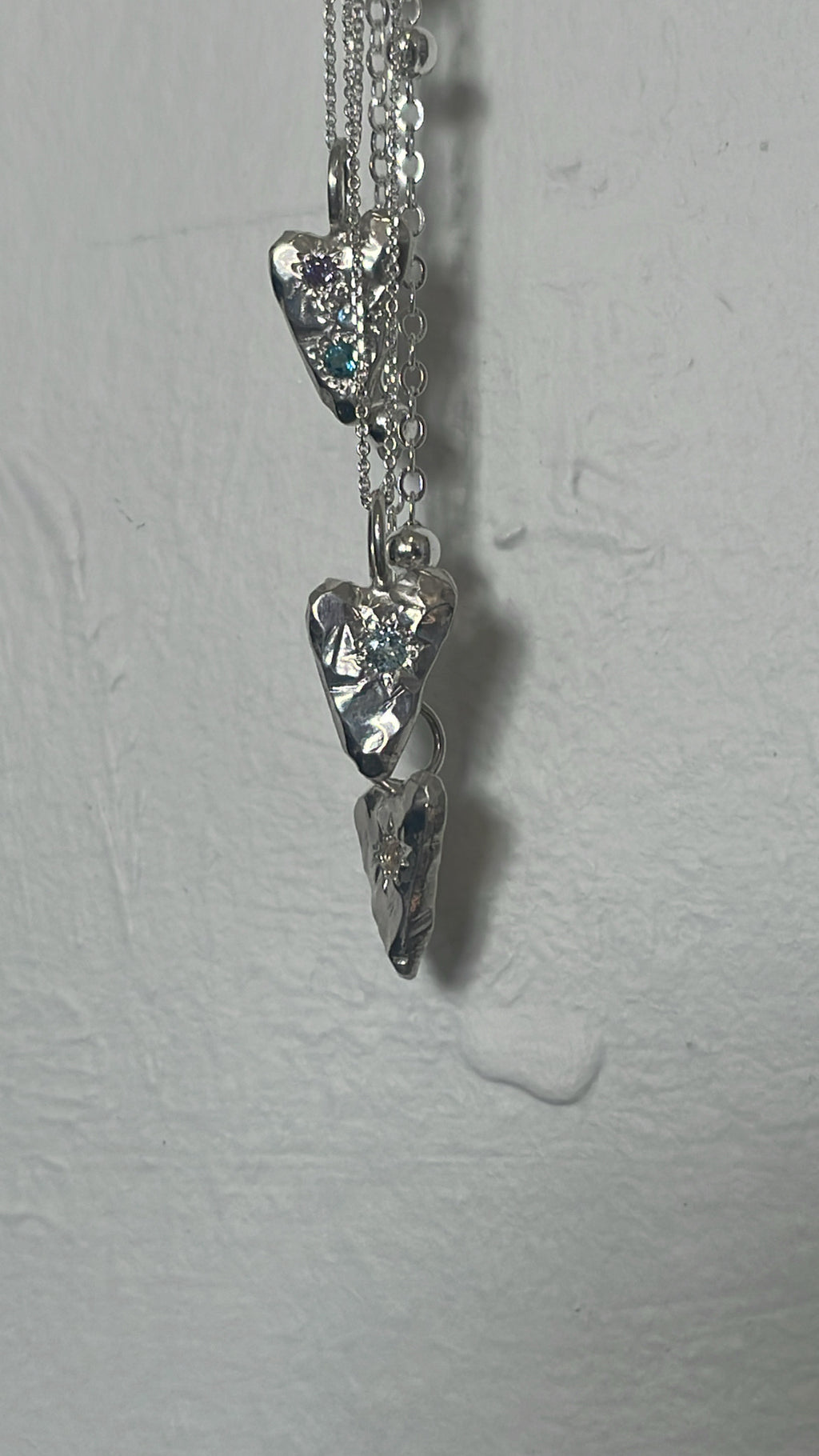 MY HEART Pendant 3x Stones