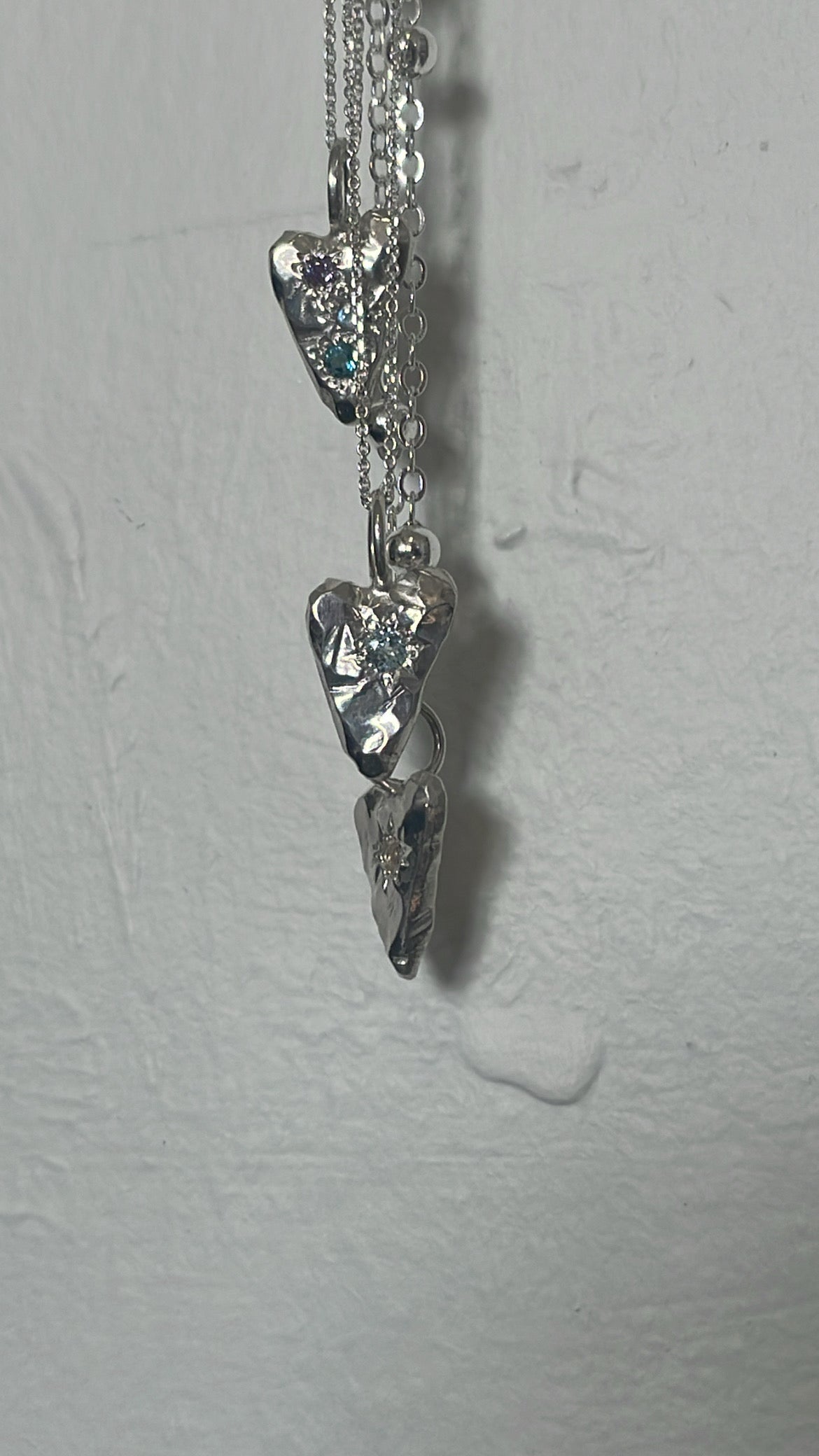 MY HEART Pendant 3x Stones