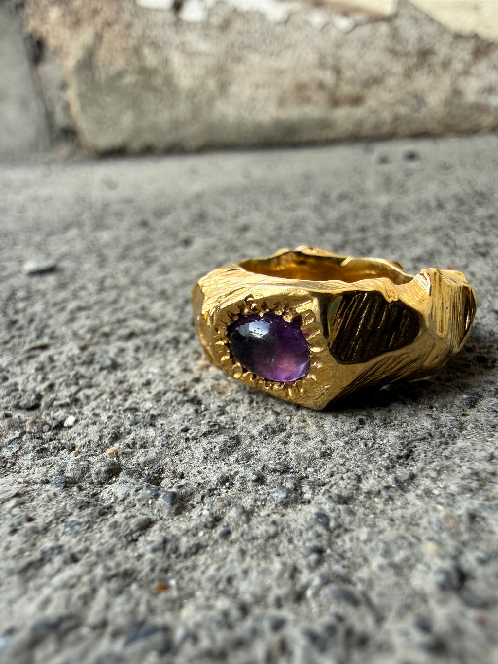 EYJA Ring GOLD PLATED Amethyst