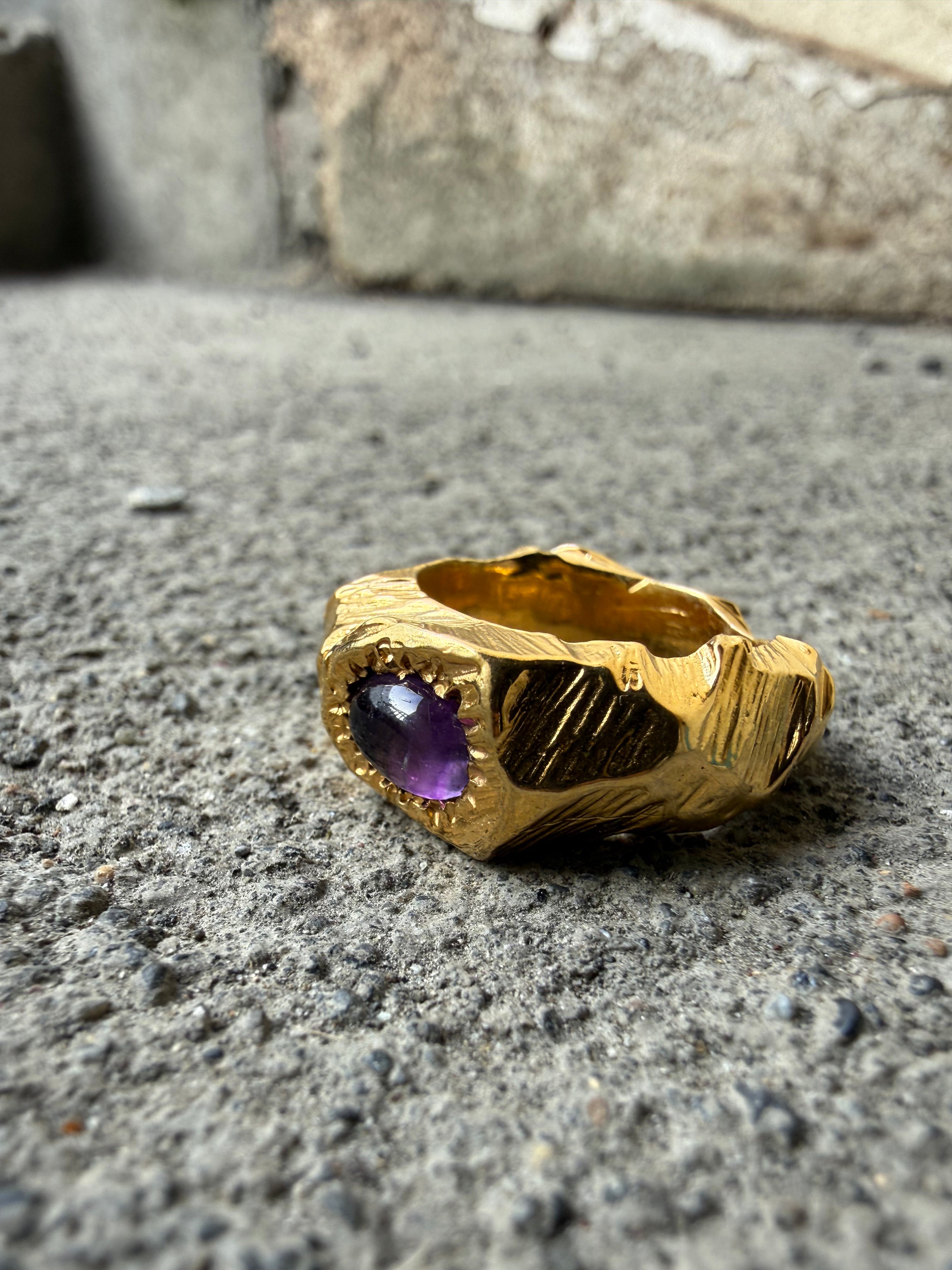 EYJA Ring GOLD PLATED Amethyst