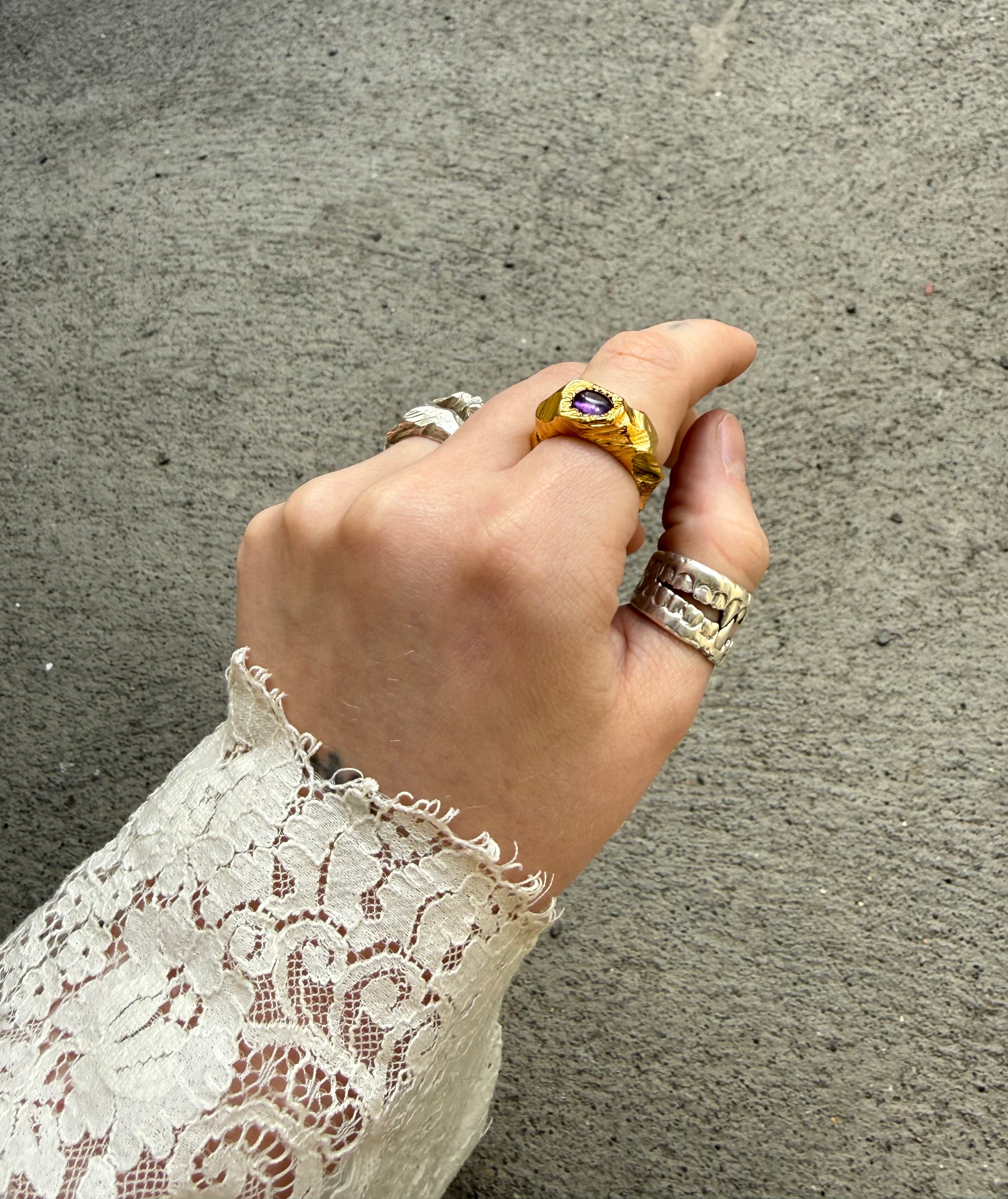 EYJA Ring GOLD PLATED Amethyst