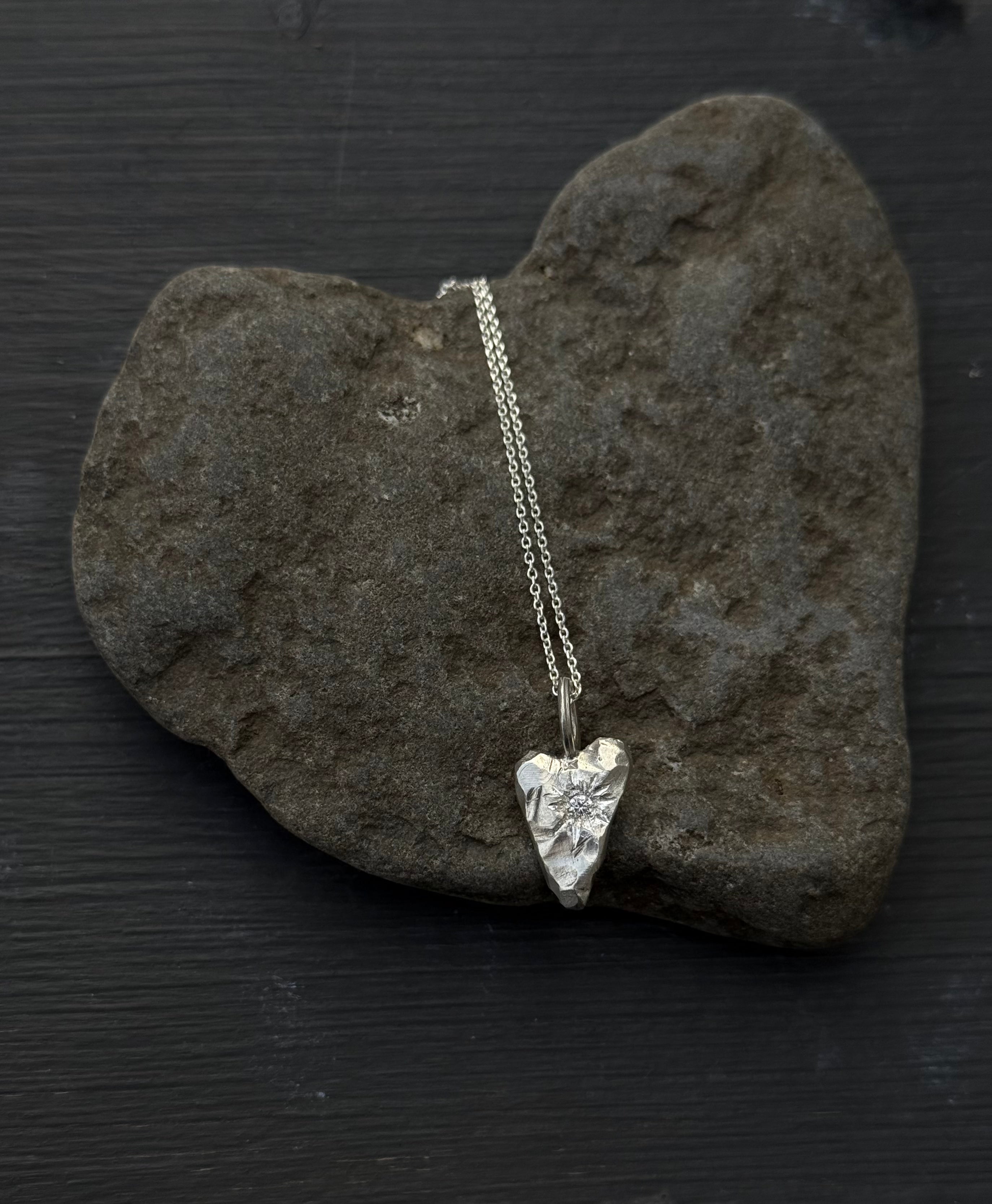 MY HEART Pendant clear zirkon