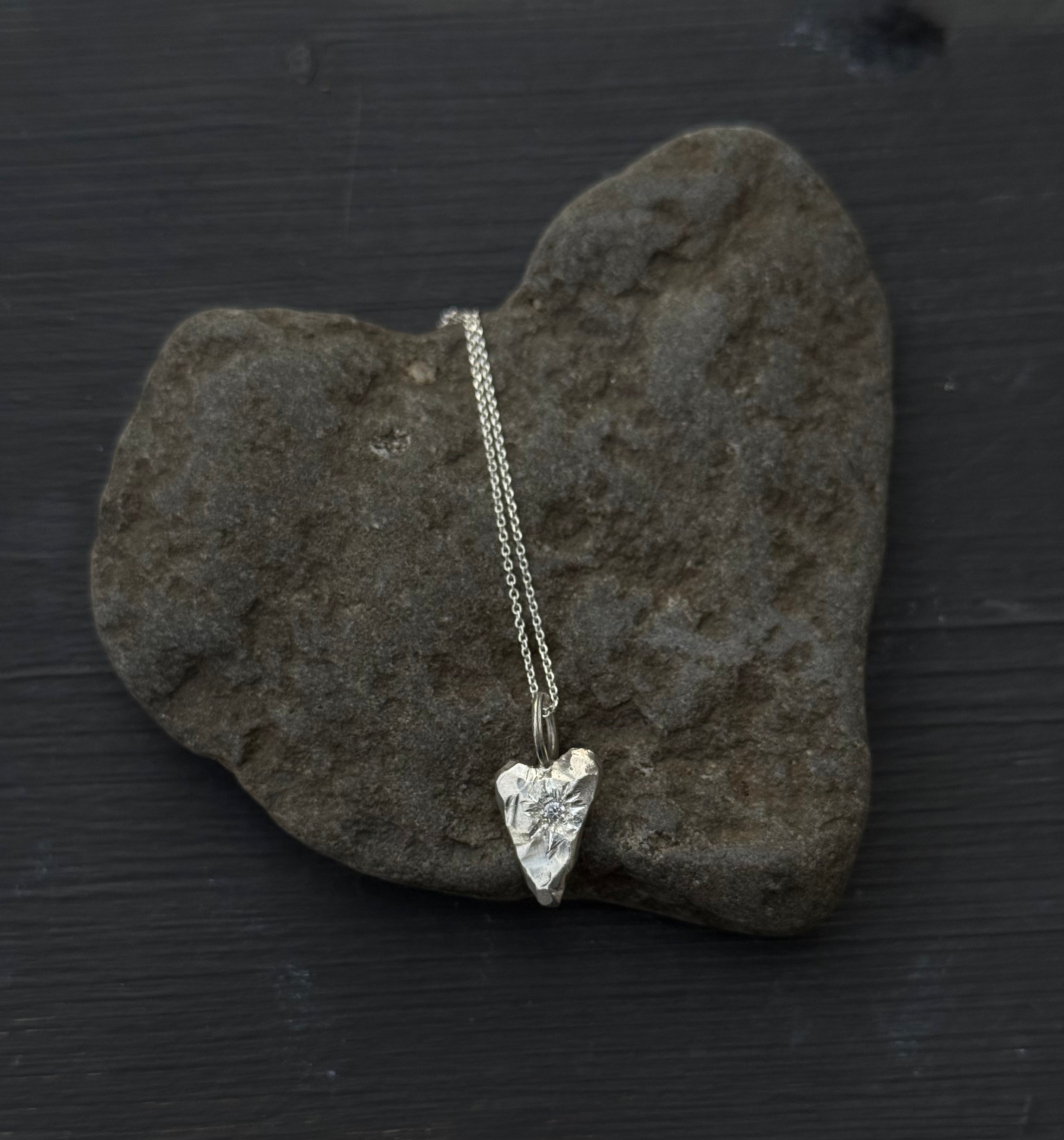 MY HEART Pendant clear zirkon