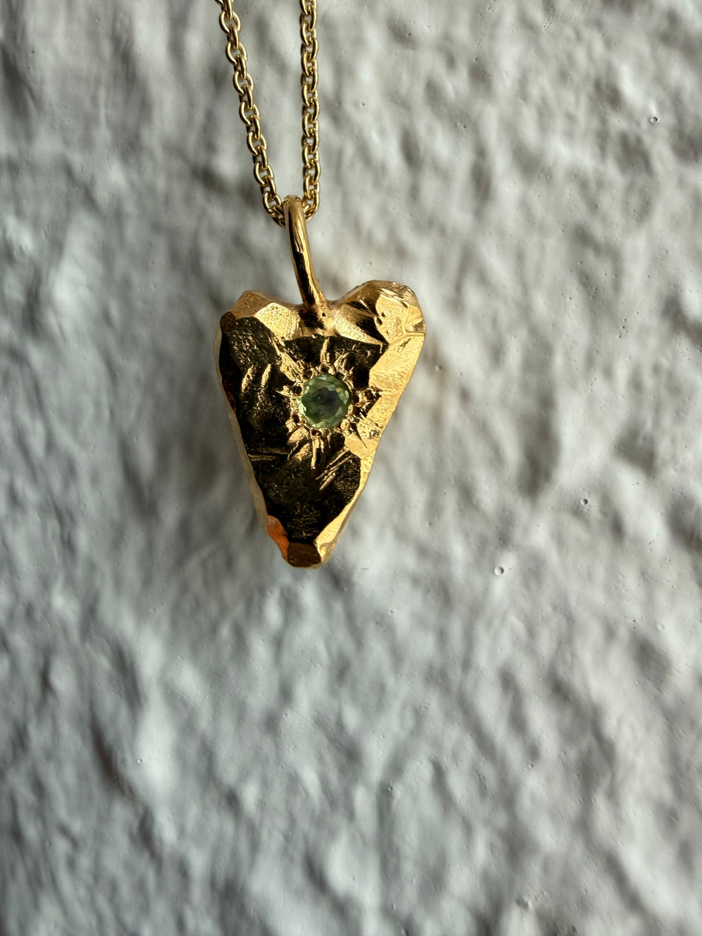 MY HEART Gold plated - Peridot