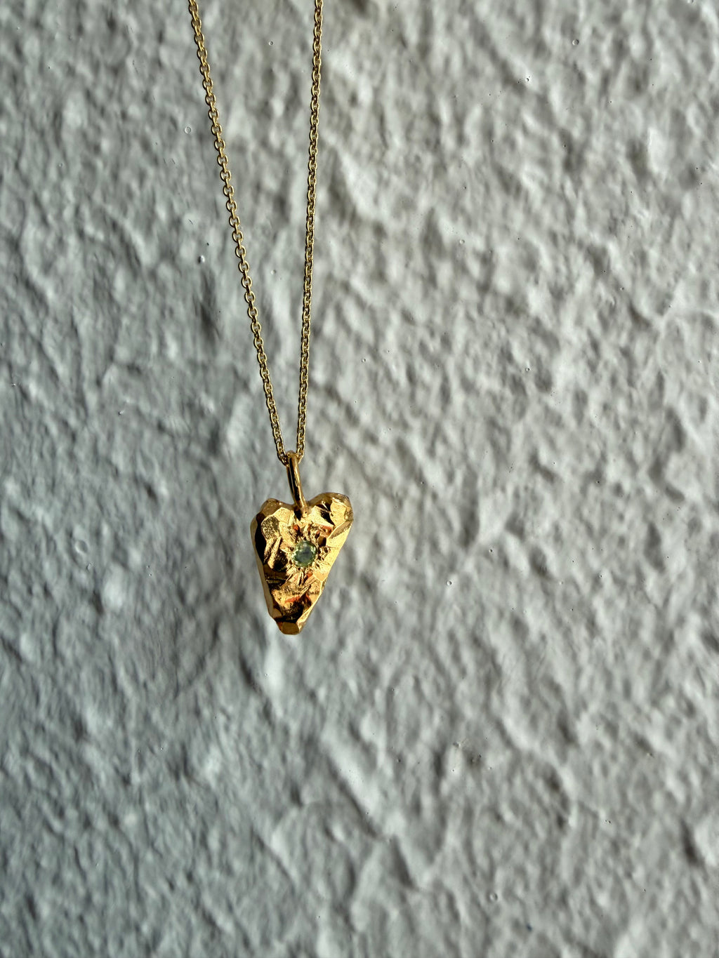MY HEART Gold plated - Peridot