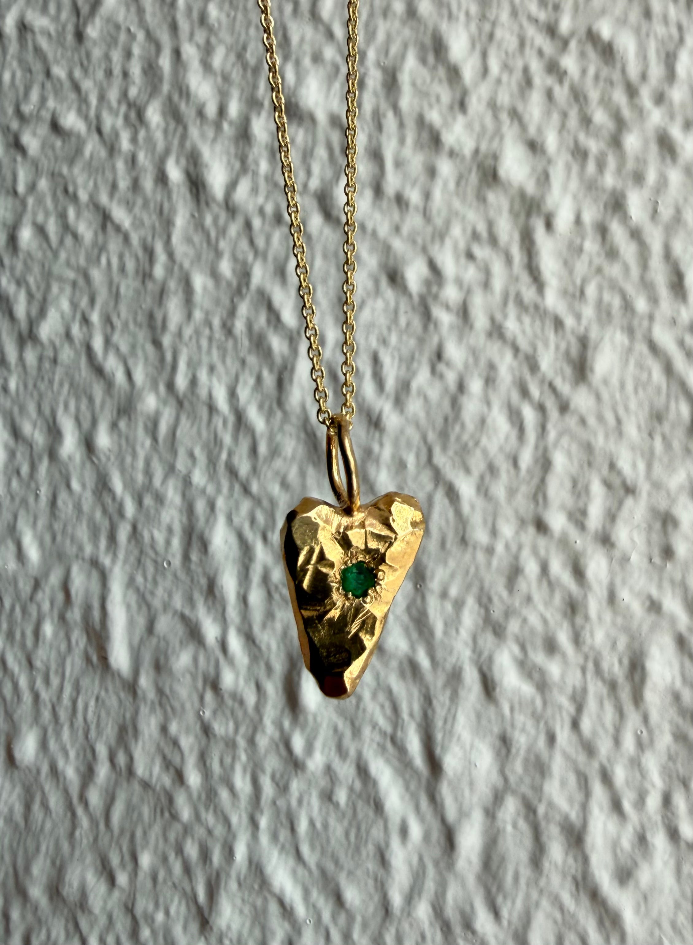 MY HEART Gold plated - Emerald