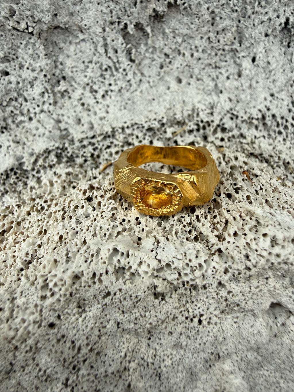 EYJA Ring GOLD PLATED - Citrine