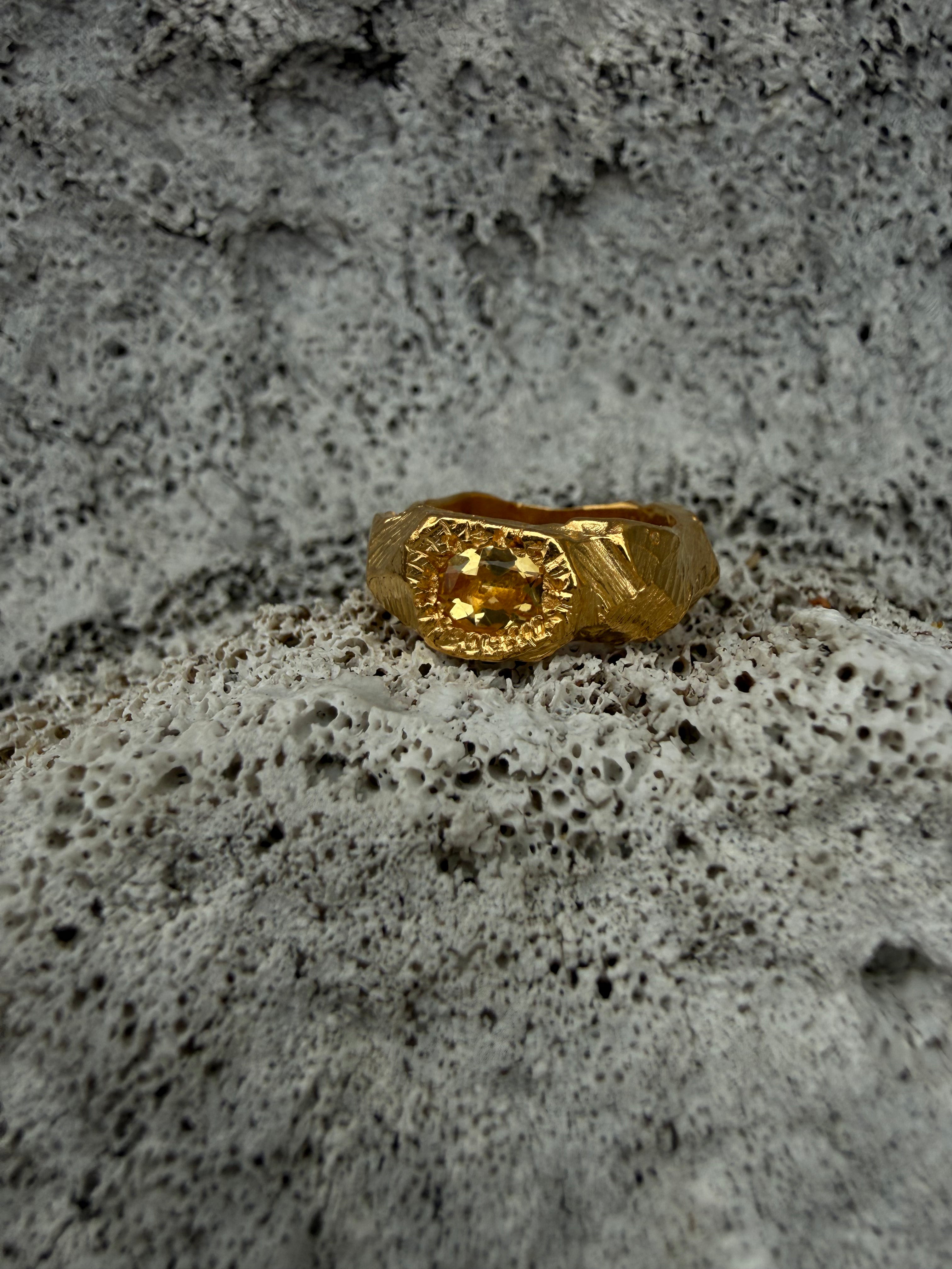 EYJA Ring GOLD PLATED - Citrine