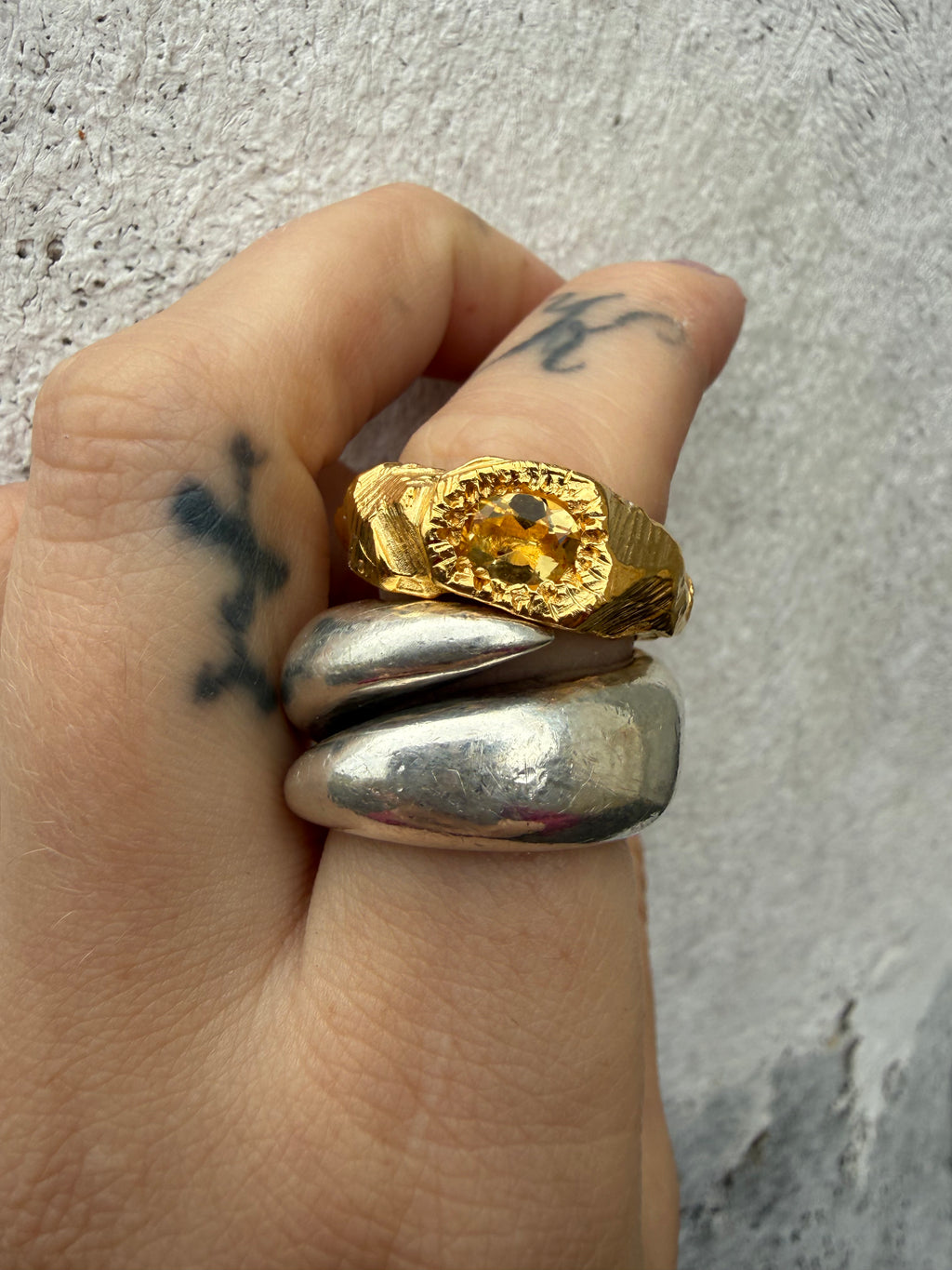 EYJA Ring GOLD PLATED - Citrine