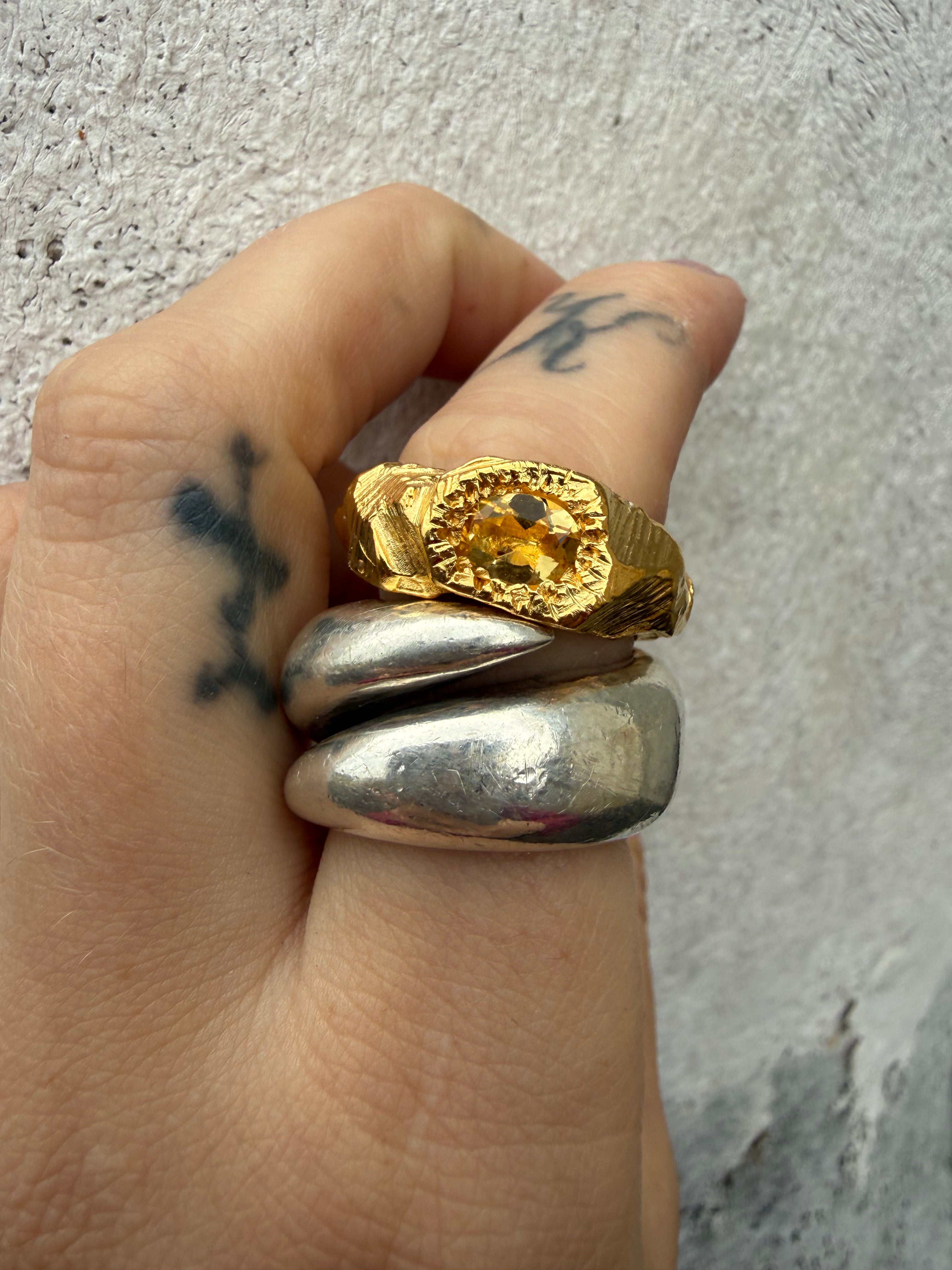 EYJA Ring GOLD PLATED - Citrine