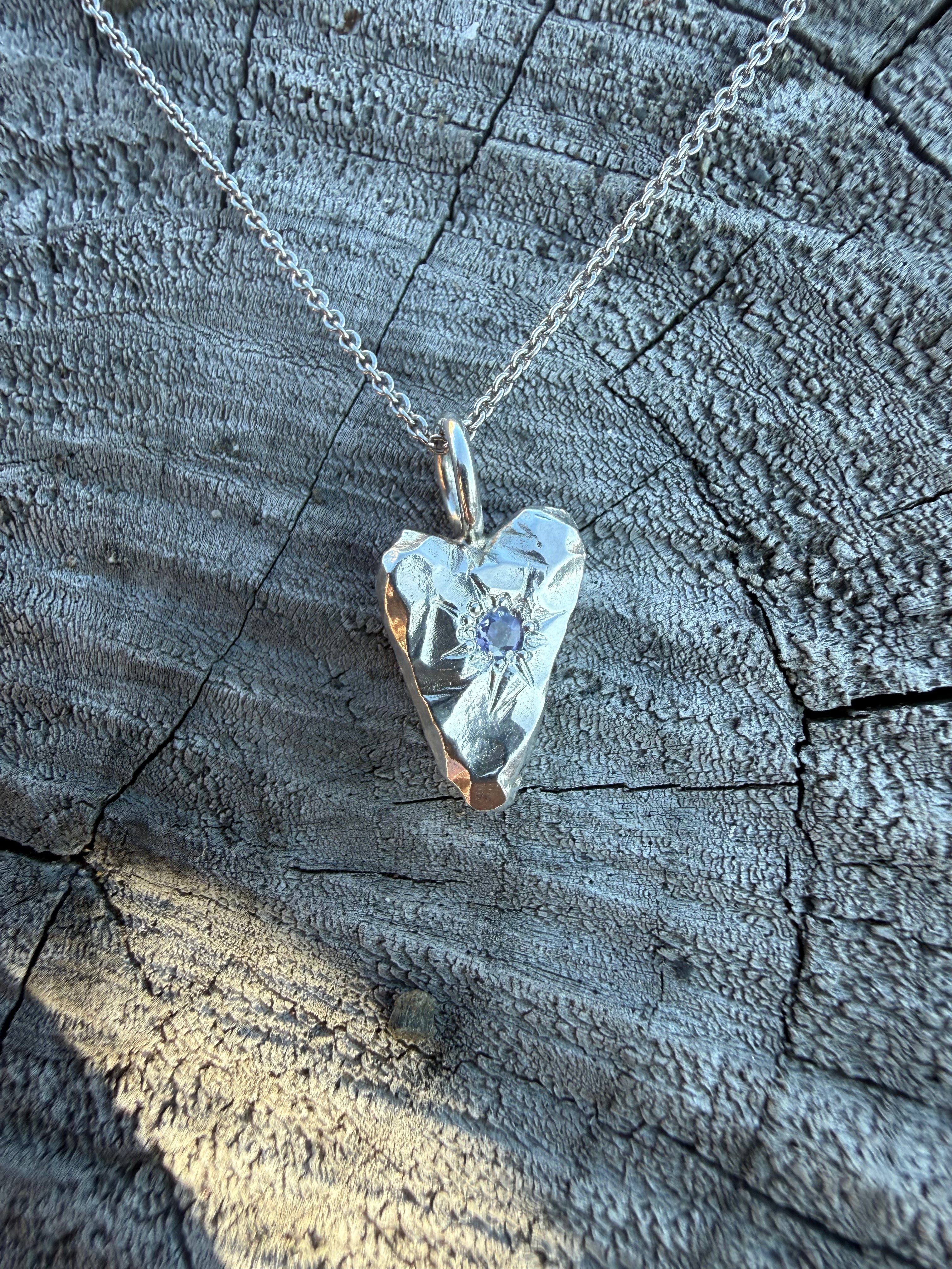 MY HEART Pendant - Lilac stone