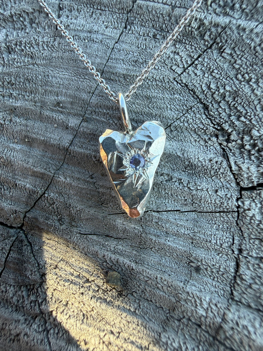 MY HEART Pendant - Lilac stone