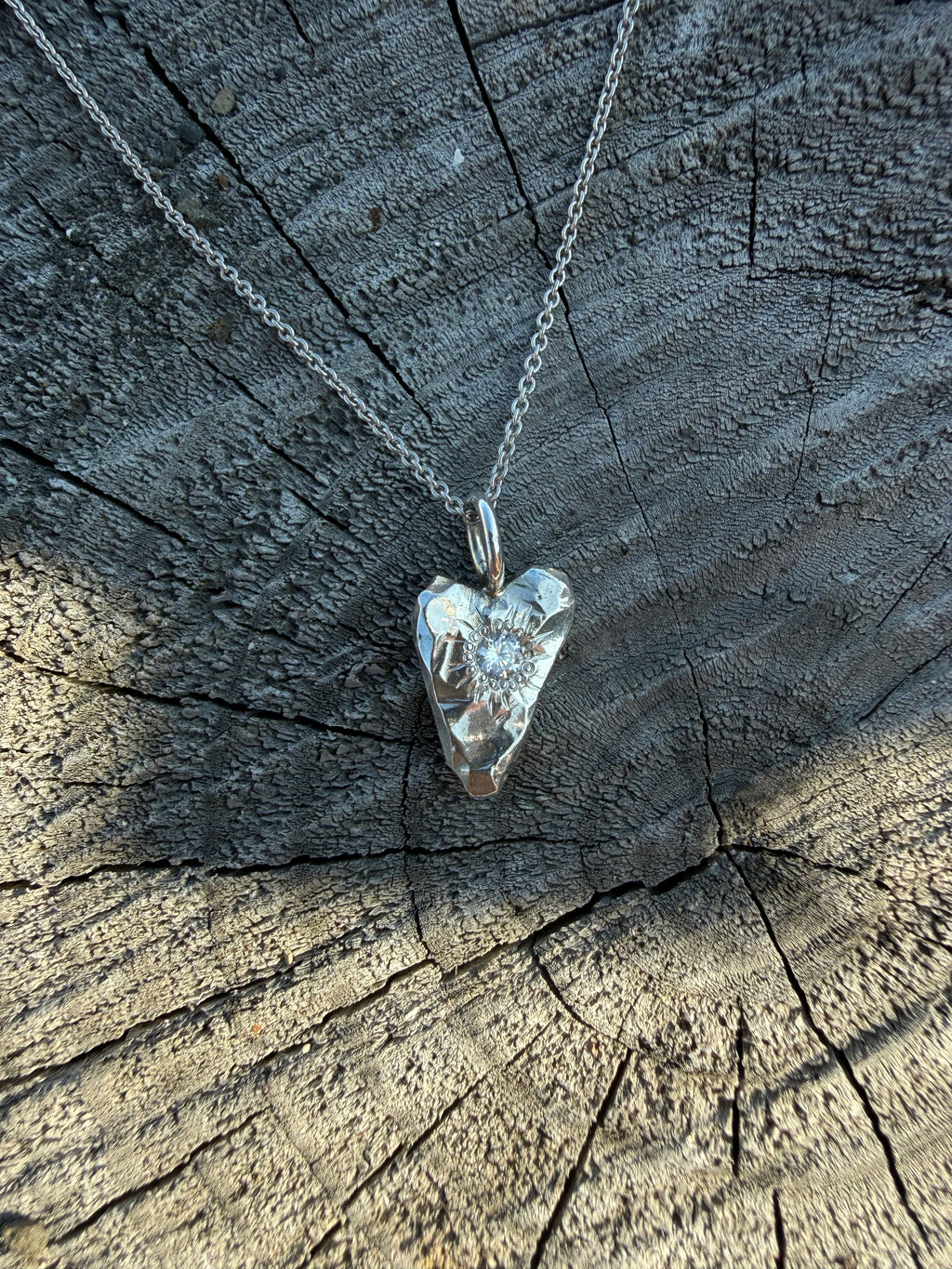 MY HEART Pendant - Clear stone