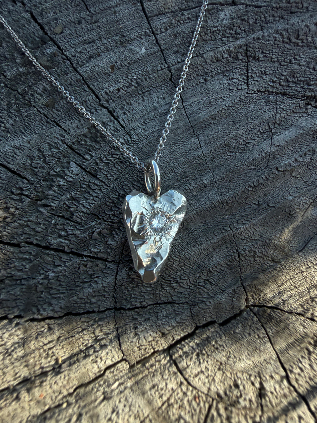 MY HEART Pendant - Clear stone