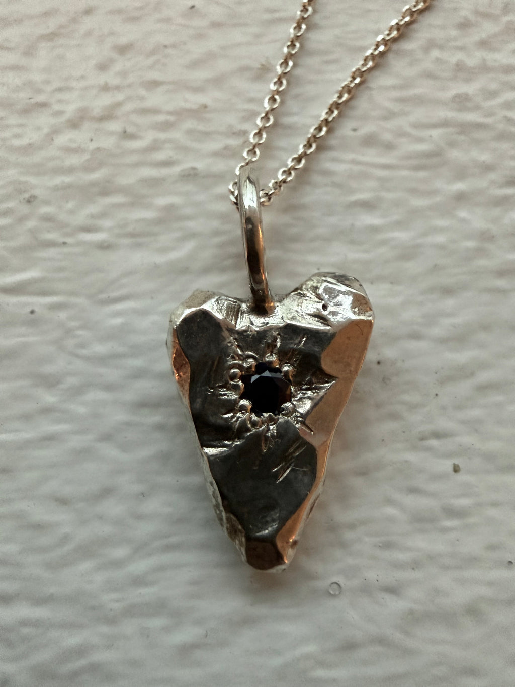 MY HEART Pendant Synthetic sapphire
