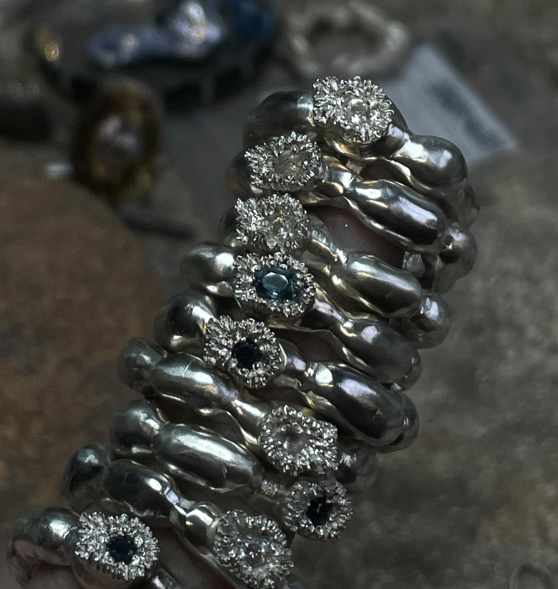 Bladder Wrack and Atlantic Wolffish tooth Ring